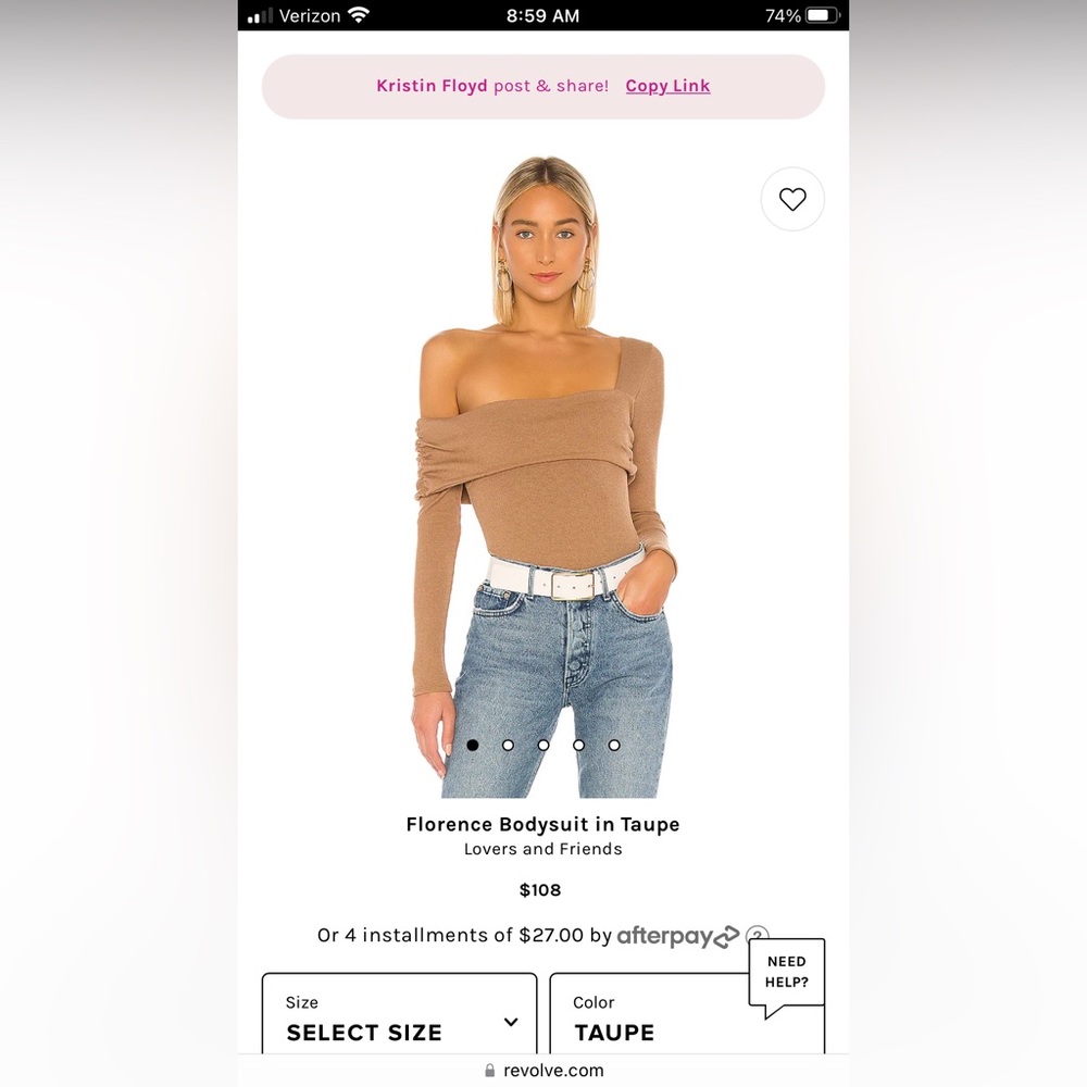 Revolves florence bodysuit